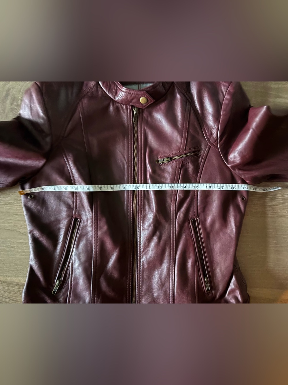 NWOT Women's Whet Blu Oxblood Real Leather Jacket Large - Picture 9 of 9